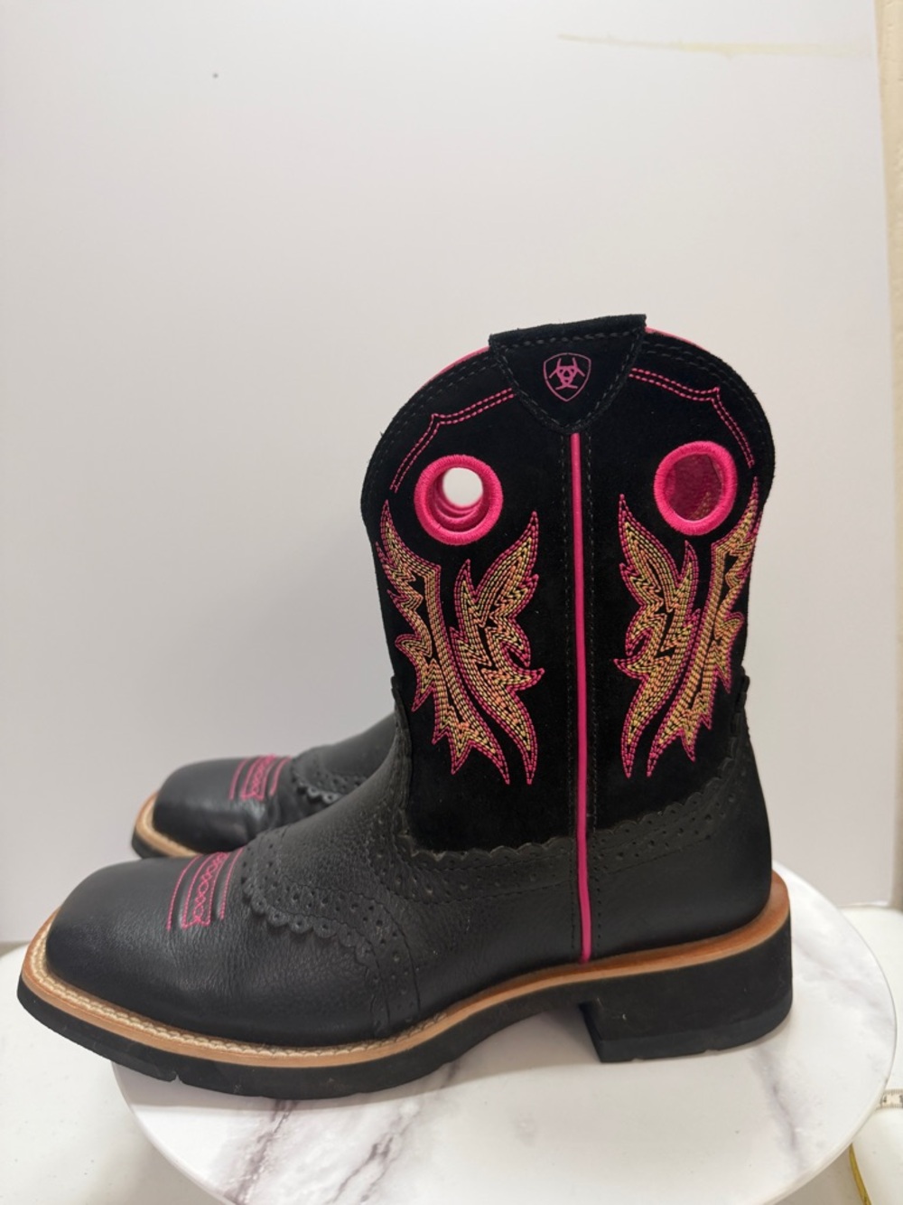 Ariat Womens 6.5 B Hottest Pink Western Fatbaby Boots Cowgirl